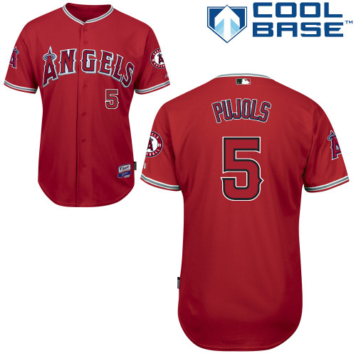 Albert Pujols #5 MLB Jersey-Los Angeles Angels of Anaheim Men's Authentic Red Cool Base Baseball Jersey